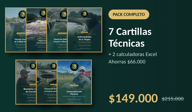 Pack completo 7 cartillas técnicas El Oasis con calculadoras Excel