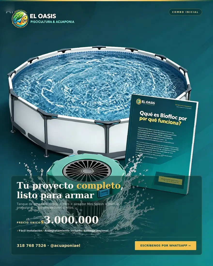 Combo Inicial — tanque, filtro y aireador Mini Splash
