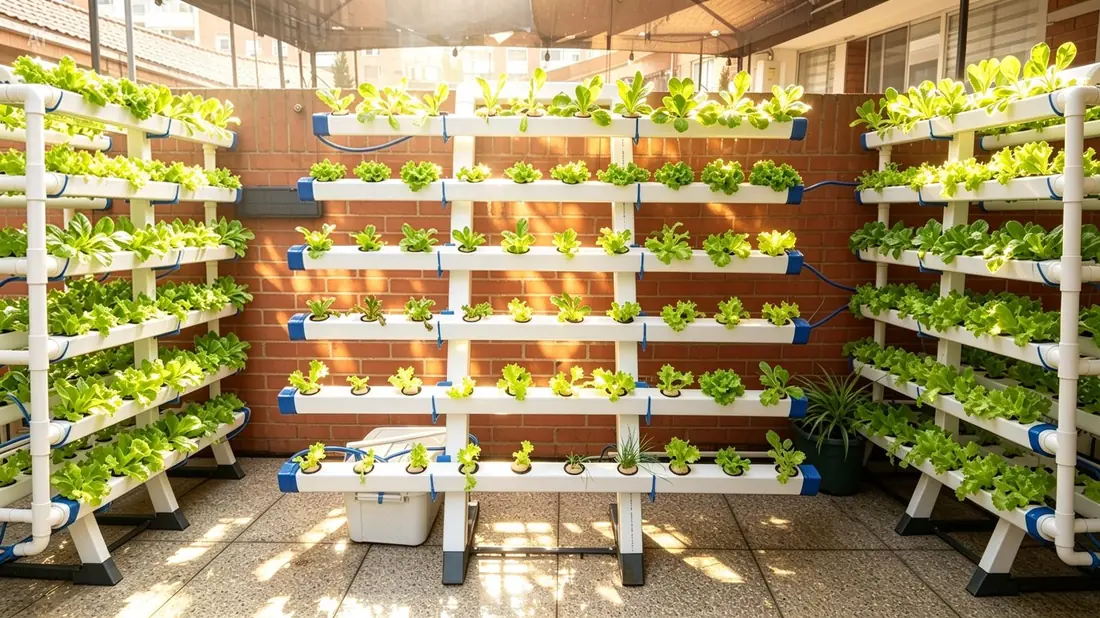 Sistema hidropónico pirámide NFT